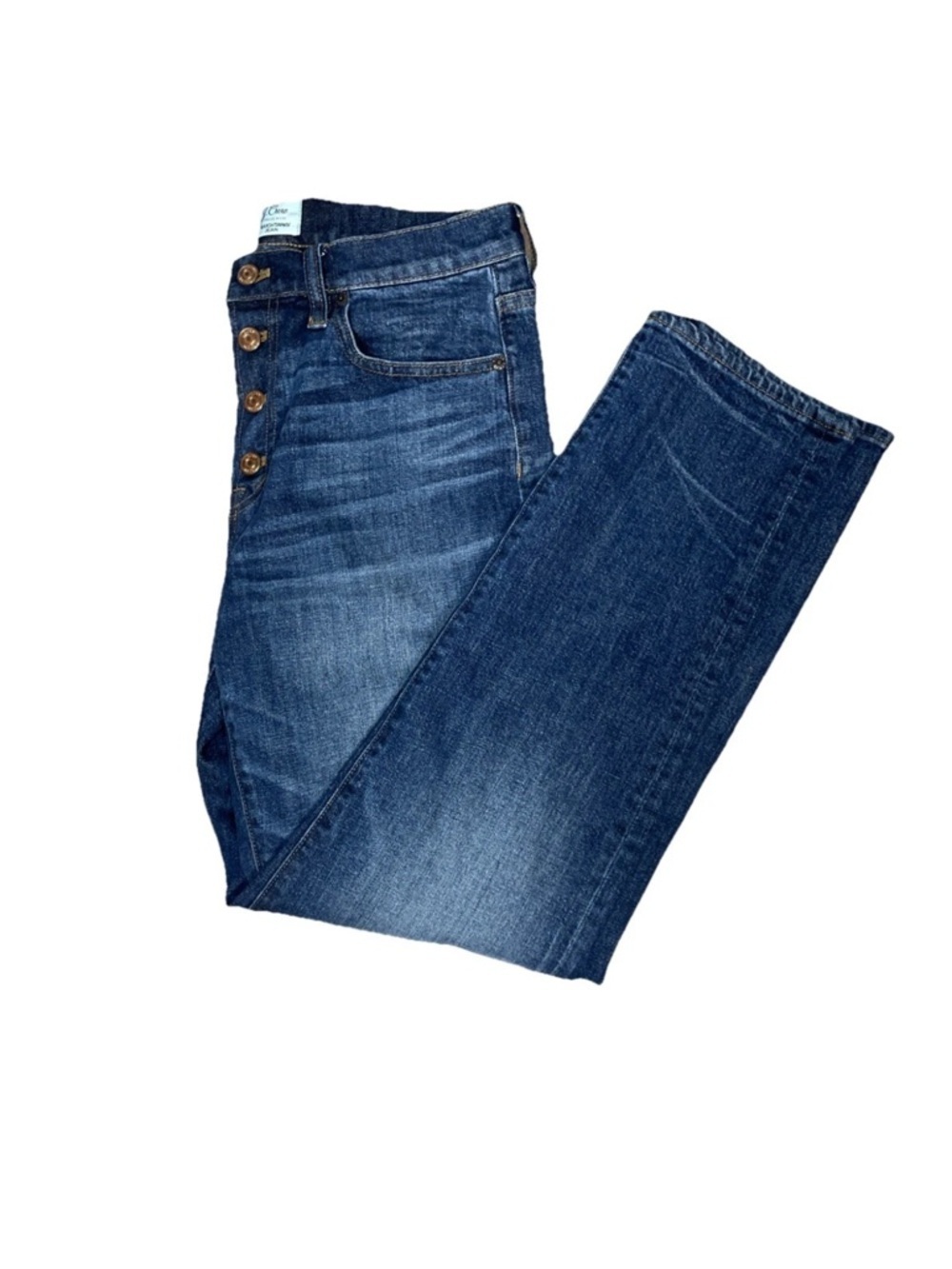 J Crew Straightaway Jean Size 27 Tall G2628 High Rise Medium Wash Blue Denim